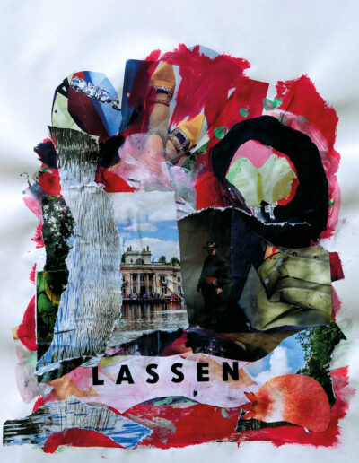 „Lassen“ – Kunstwerk von Kathrin Koch, Bad Breisig. Mischtechnik aus Acrylmalerei und Ölpastell auf Papier im Format 42 x 29,7 cm. Entstehungsjahr 2022.